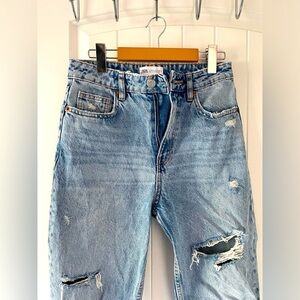 Zara Ripped Mom Jeans
